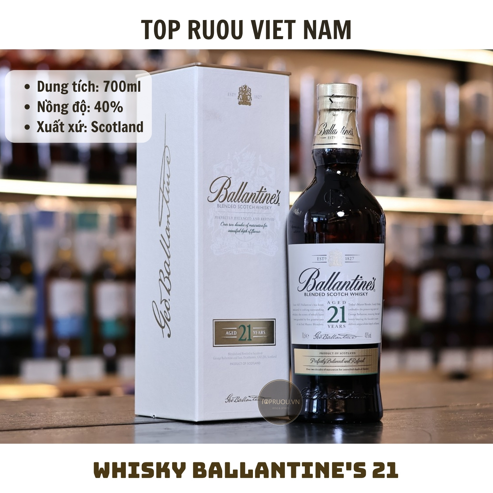 Whisky Ballantine's 21 - 700ml - 40% - Scotland