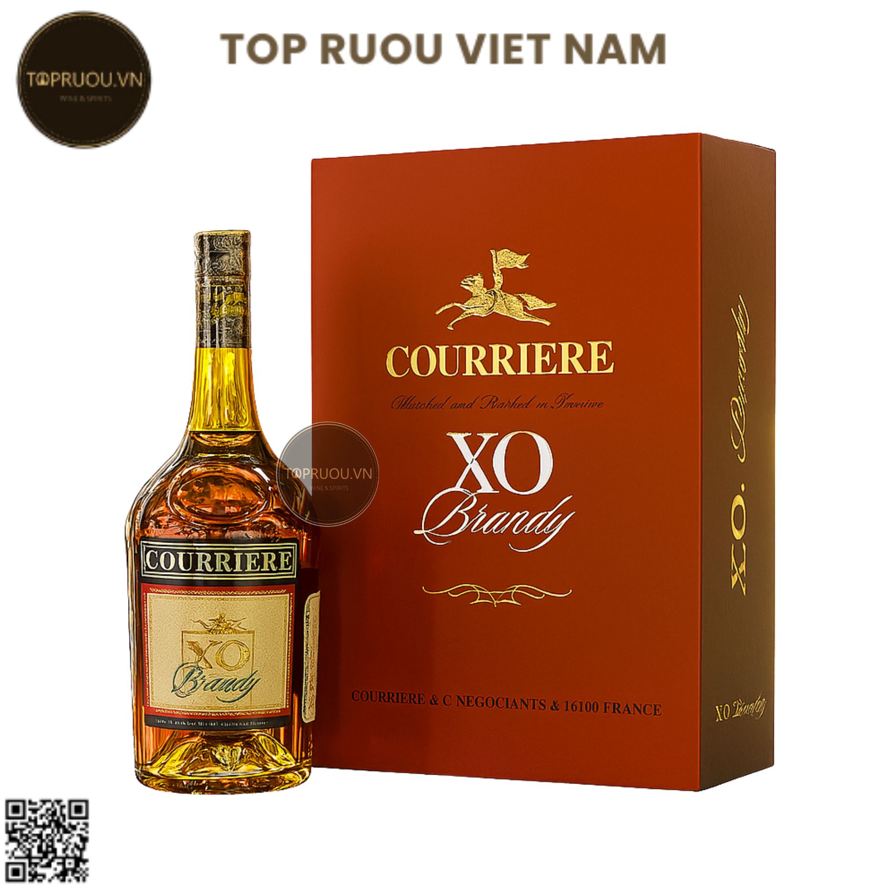 Brandy Courriere XO - 700ml - 40% - Pháp