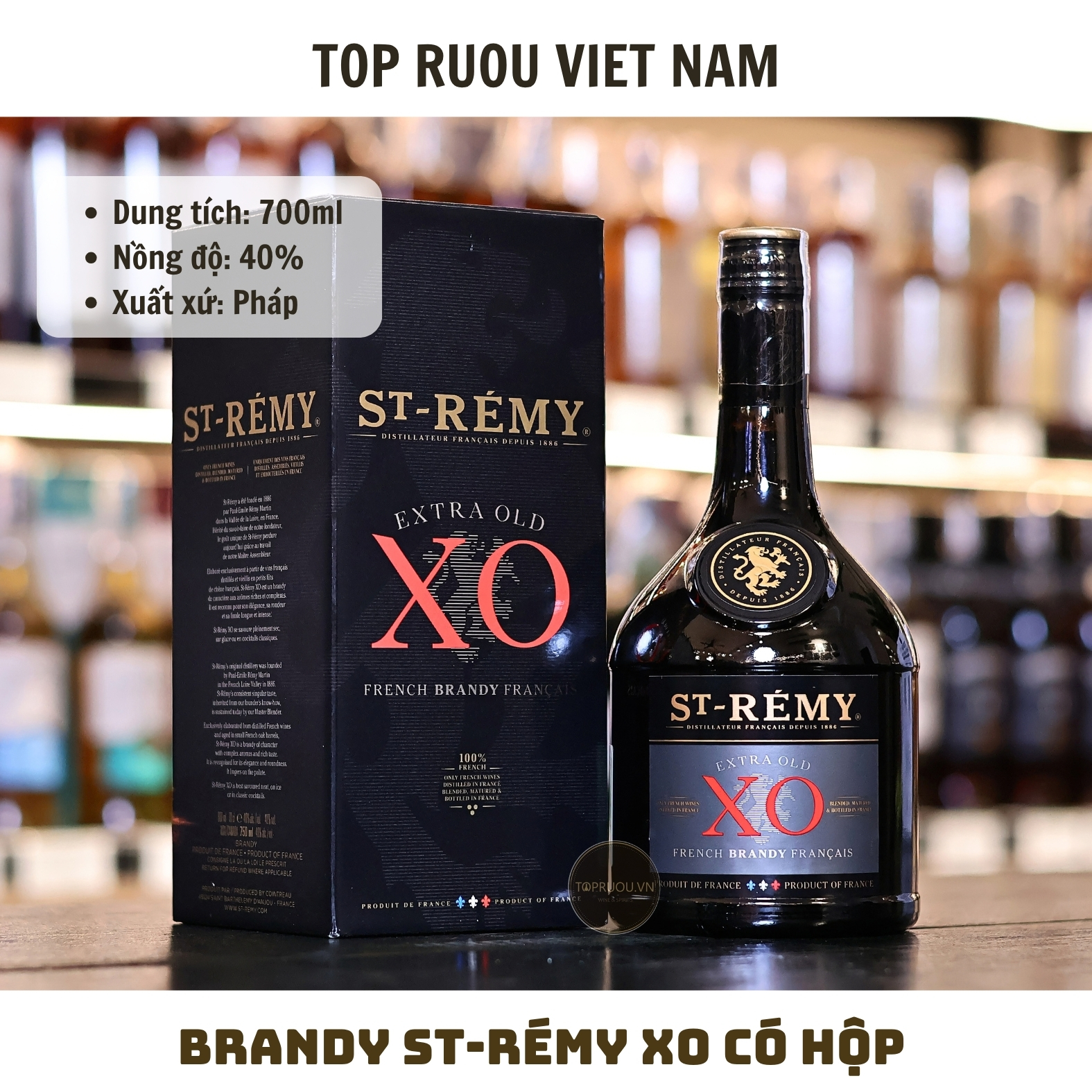 Brandy ST-Remy XO - 700ml - 40% - Pháp