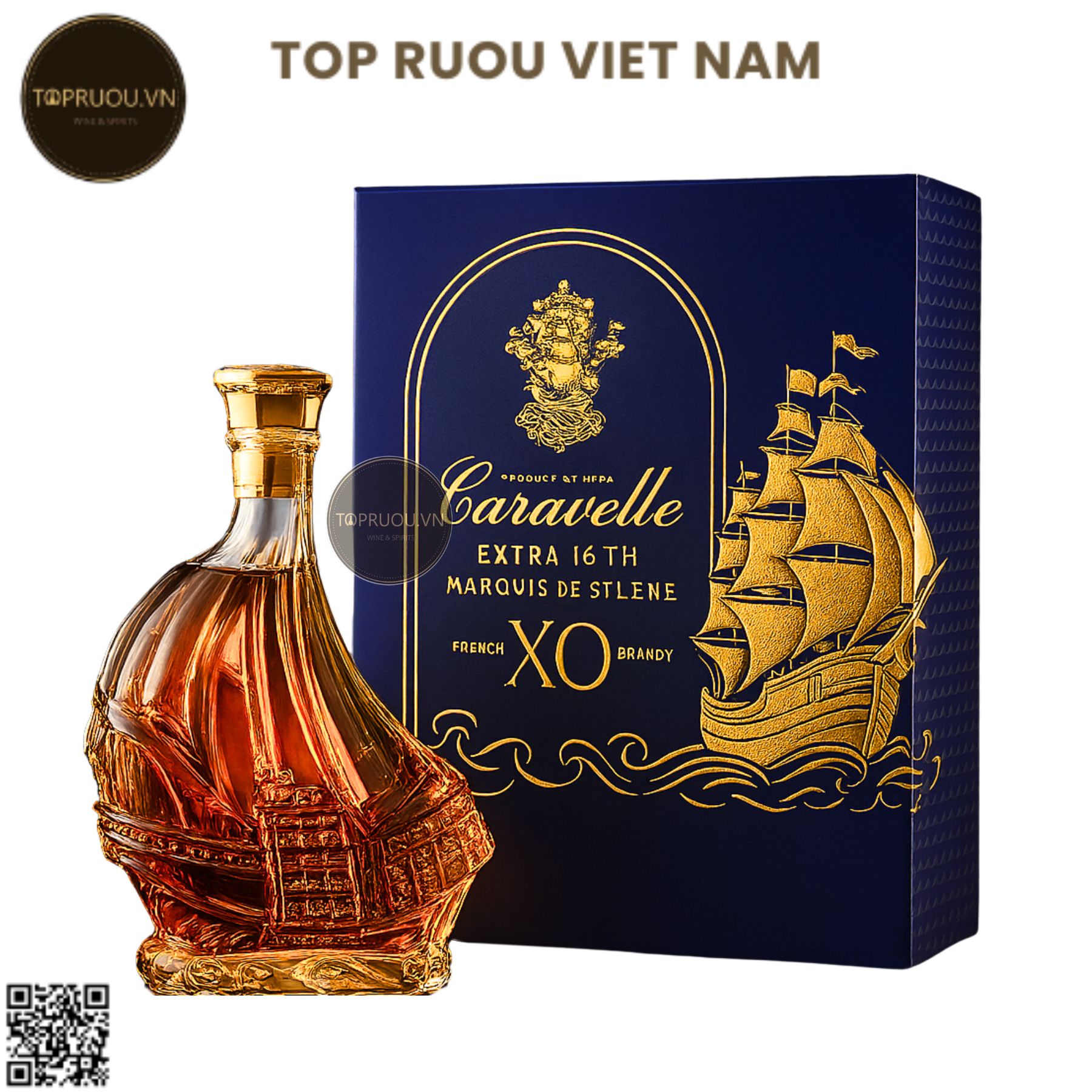 Brandy XO Caravelle Boat - 700ml - 40% - Pháp