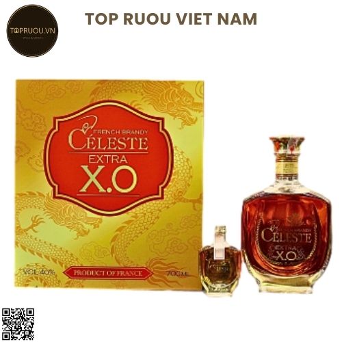 Brandy XO Celeste Extra (Kèm Túi Giấy Hãng) - 700ml - 40% - Pháp
