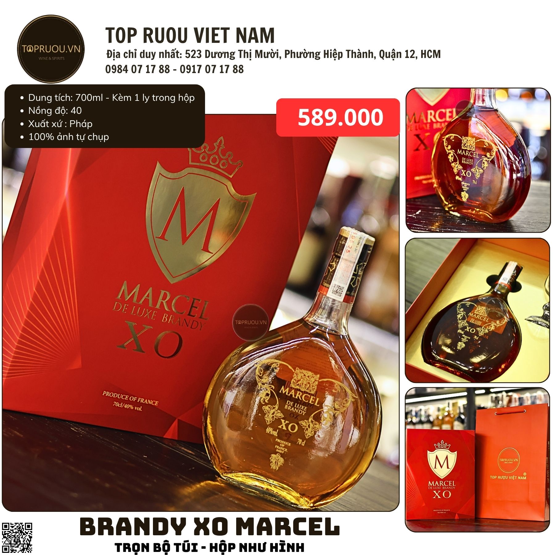 Rượu Vang Đỏ Marcelin - Pháp - Cabernet Sauvignon - 13.5% - 750ml