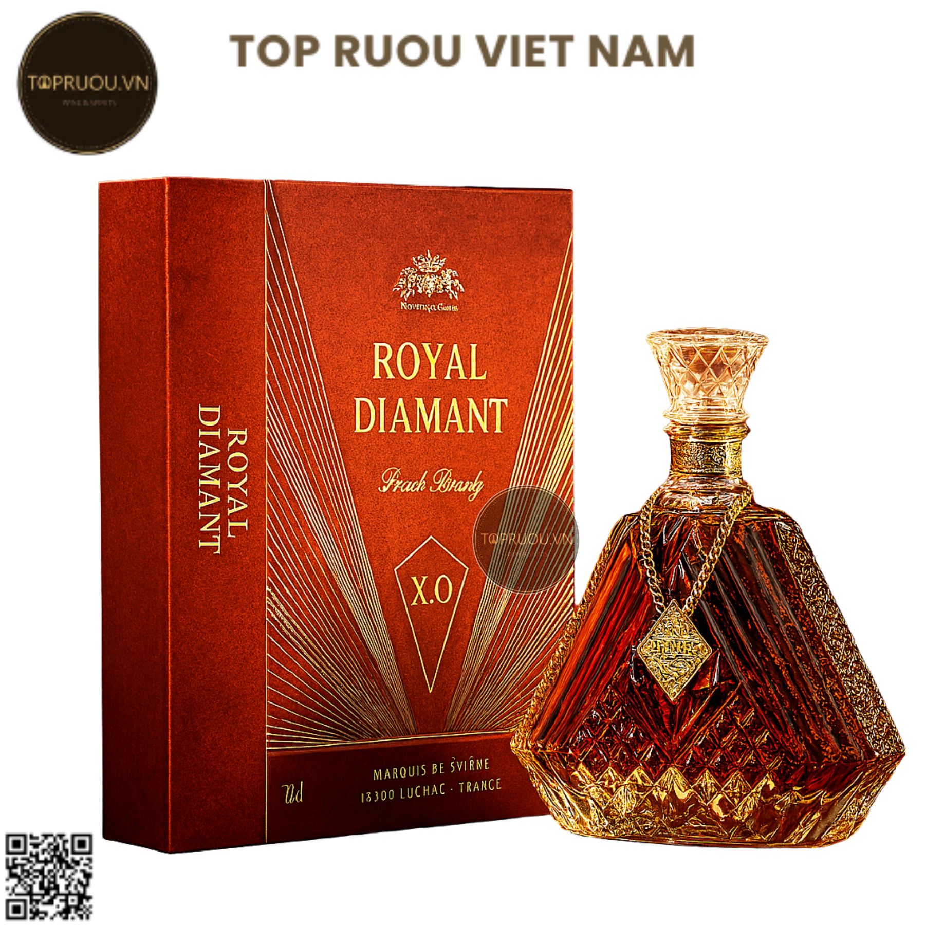 Brandy XO Royal Diamant - 700ml - 40% - Pháp