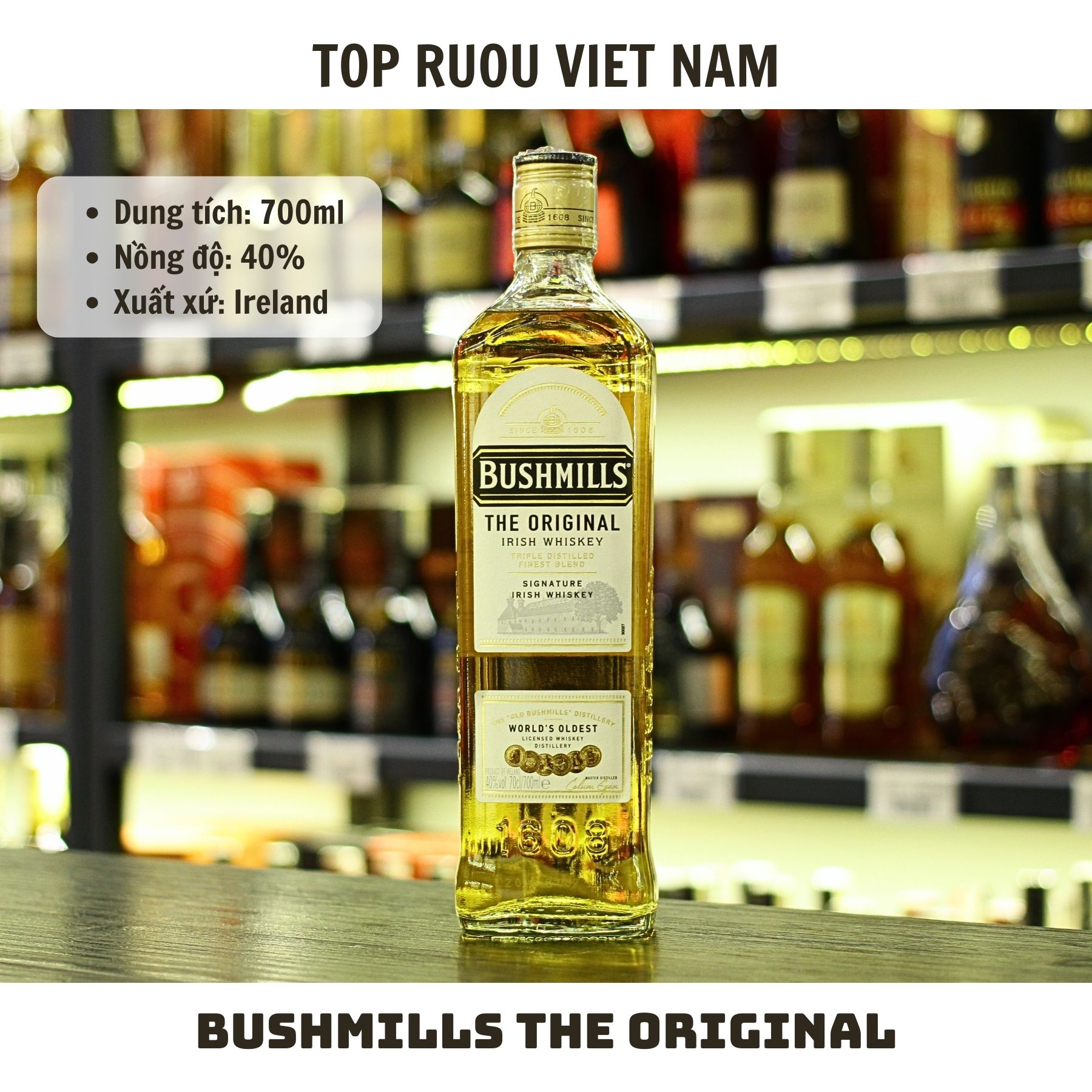 Whisky Bushmills The Original Irish - 700ml - 40% - Ireland