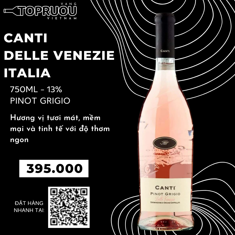 Vang Hồng Canti Pinot Grigio Delle Venezie D.O.C Rose 750ml - Italia - 13%