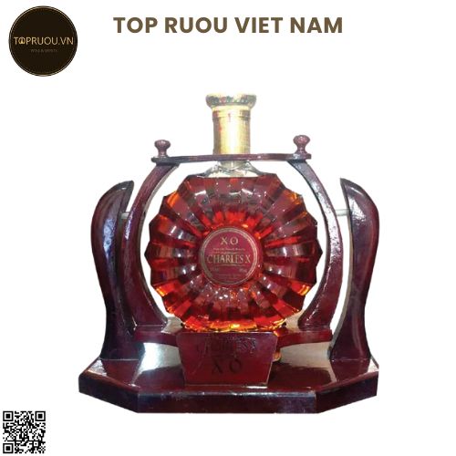 Kệ Rượu Gỗ Brandy XO Charles 3000ml - 40% - Pháp