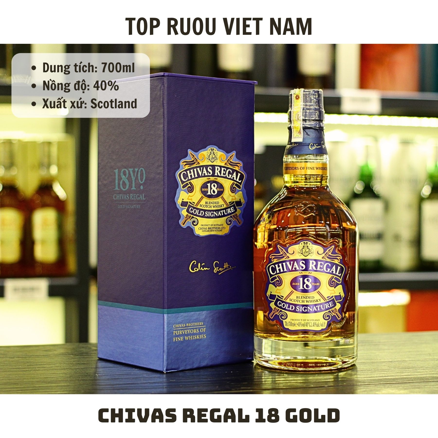 Whisky Chivas Regal 18 Gold - 700ml - 40% - Scotland