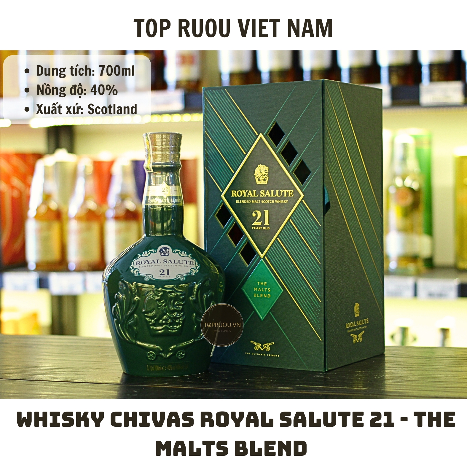 Whisky Chivas Royal Salute 21 The Malts Blend - 700ml - 40% - Scotland