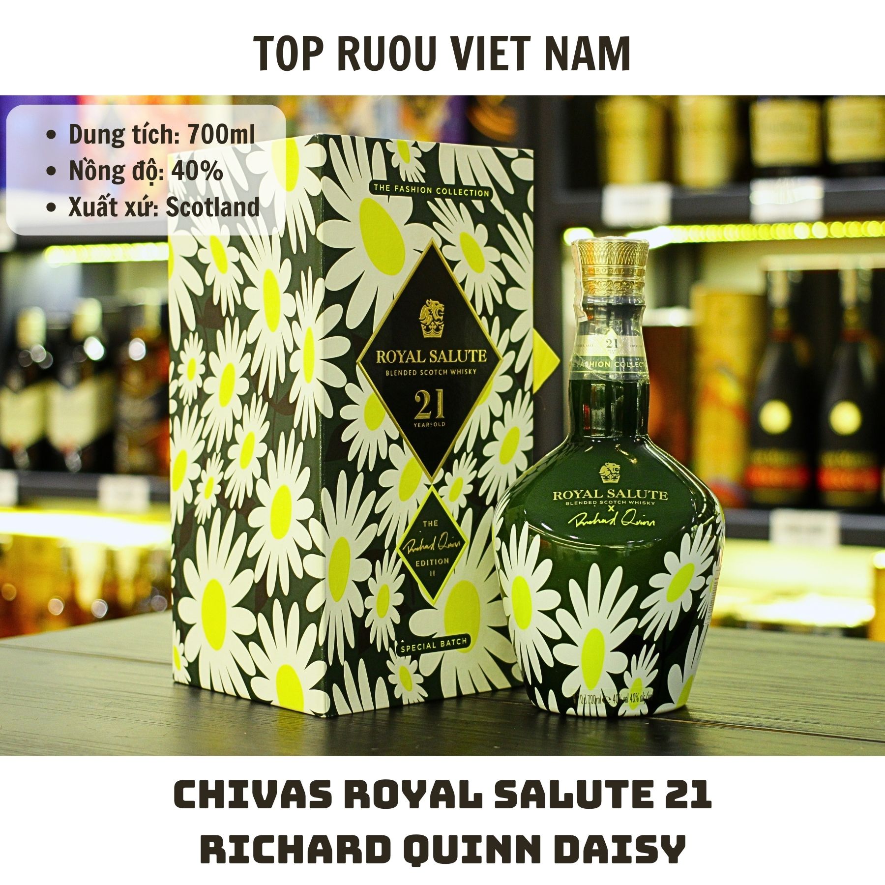 Whisky Chivas Royal Salute 21 Richard Quinn Daisy - 700ml - 40% - Scotland