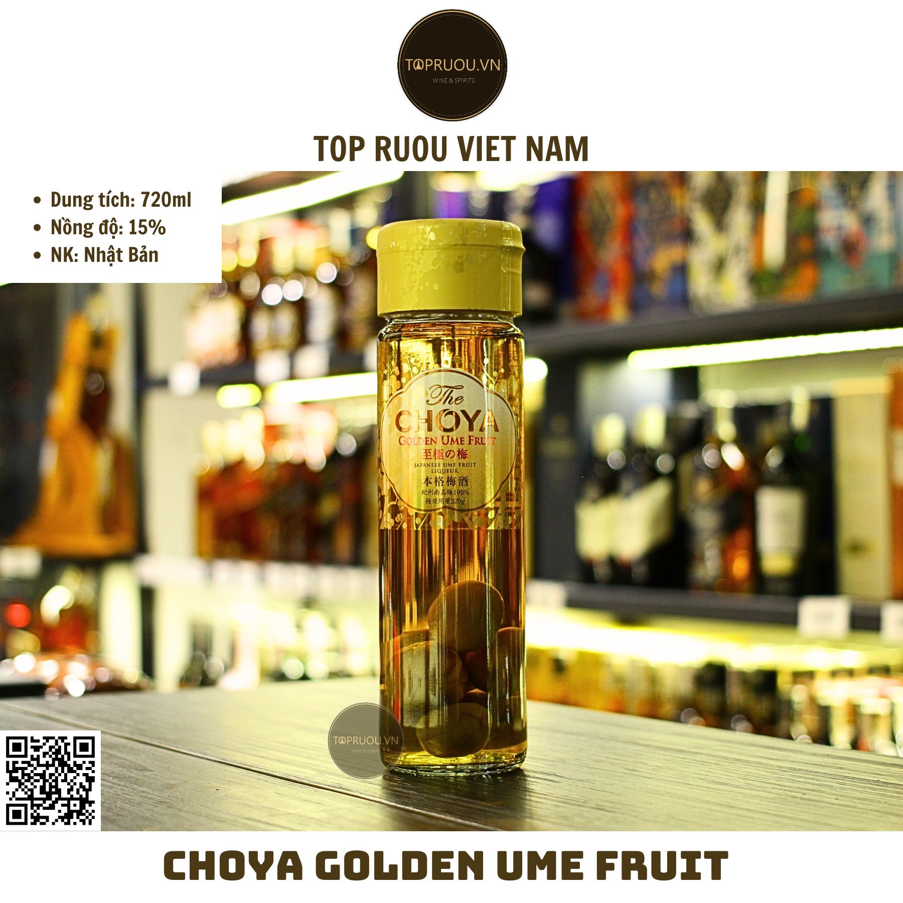 Rượu Mơ Choya Single Year 720ml - 15% - Nhật Bản