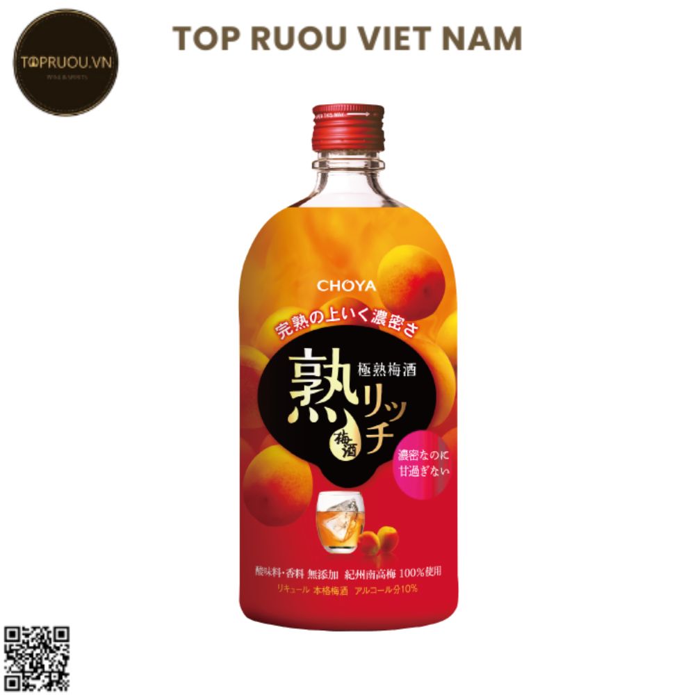 Rượu mơ  Choya Jyuku Rich Umeshu 720ml - 14% - Nhật Bản