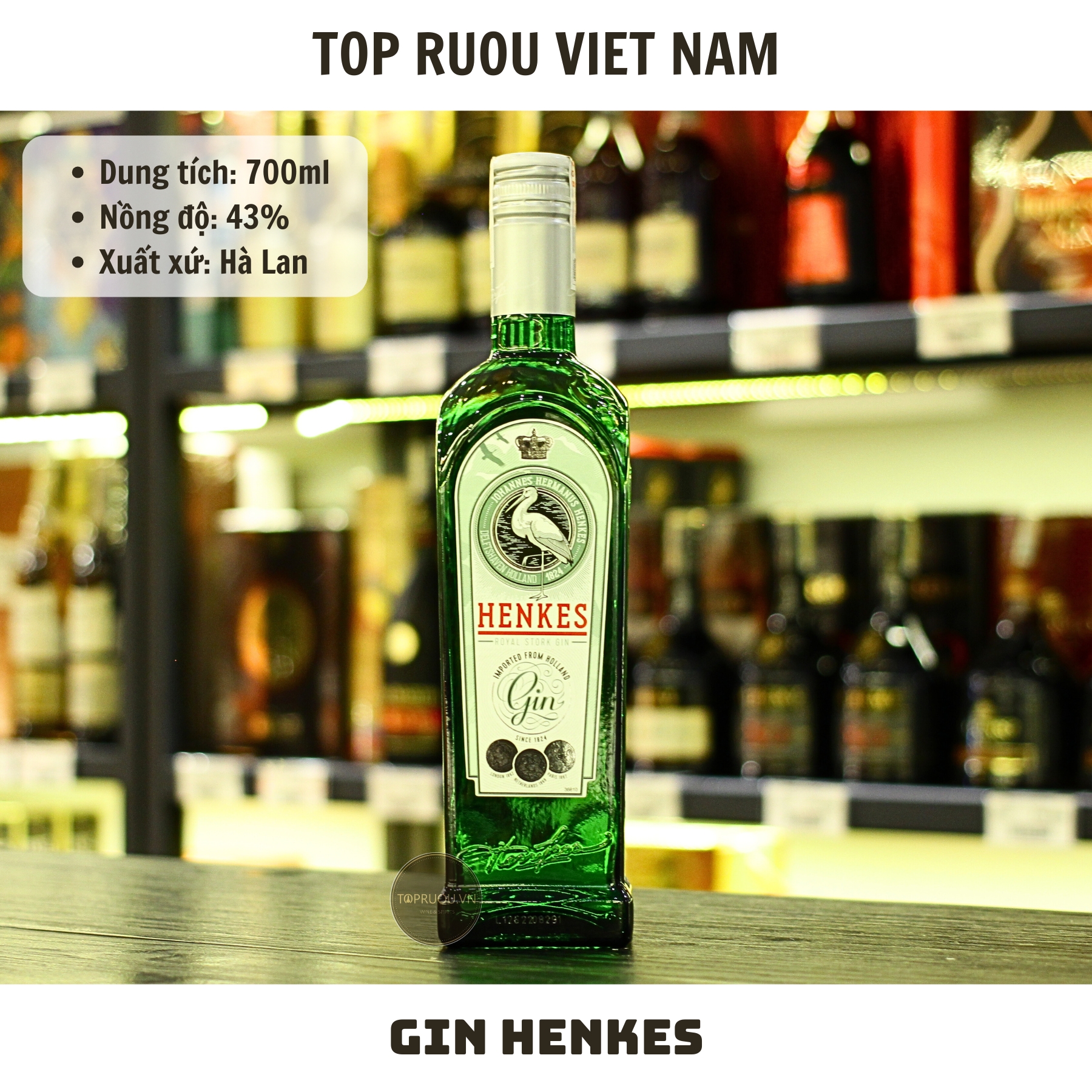 Gin Henkes 700ml - 43% - Anh