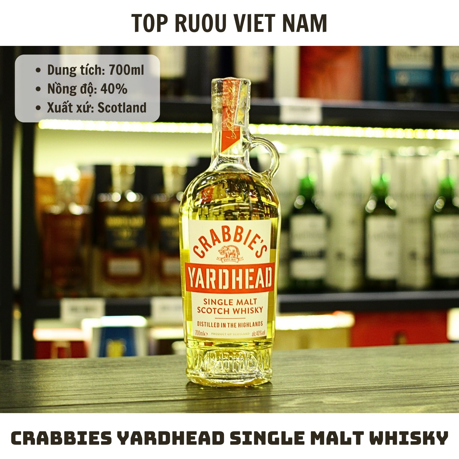Whisky Crabbies Yardhead Single Malt - 700ml - 40% - Scotland