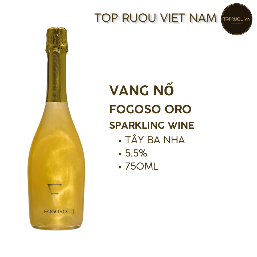 Vang Nổ Fogoso Oro - Tây Ban Nha - Airen & Moscatel - 5,5% - 750ml