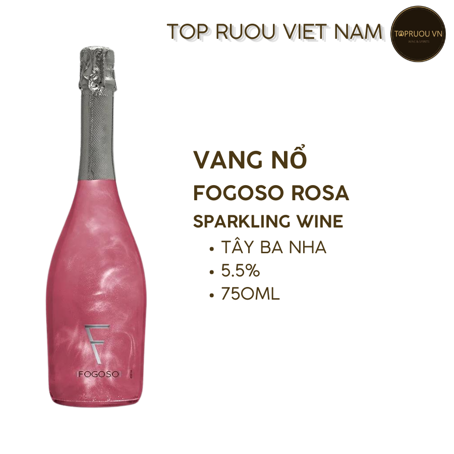 Vang Nổ Fogoso Rosa - Tây Ban Nha - Airen & Moscatel - 5,5% - 750ml