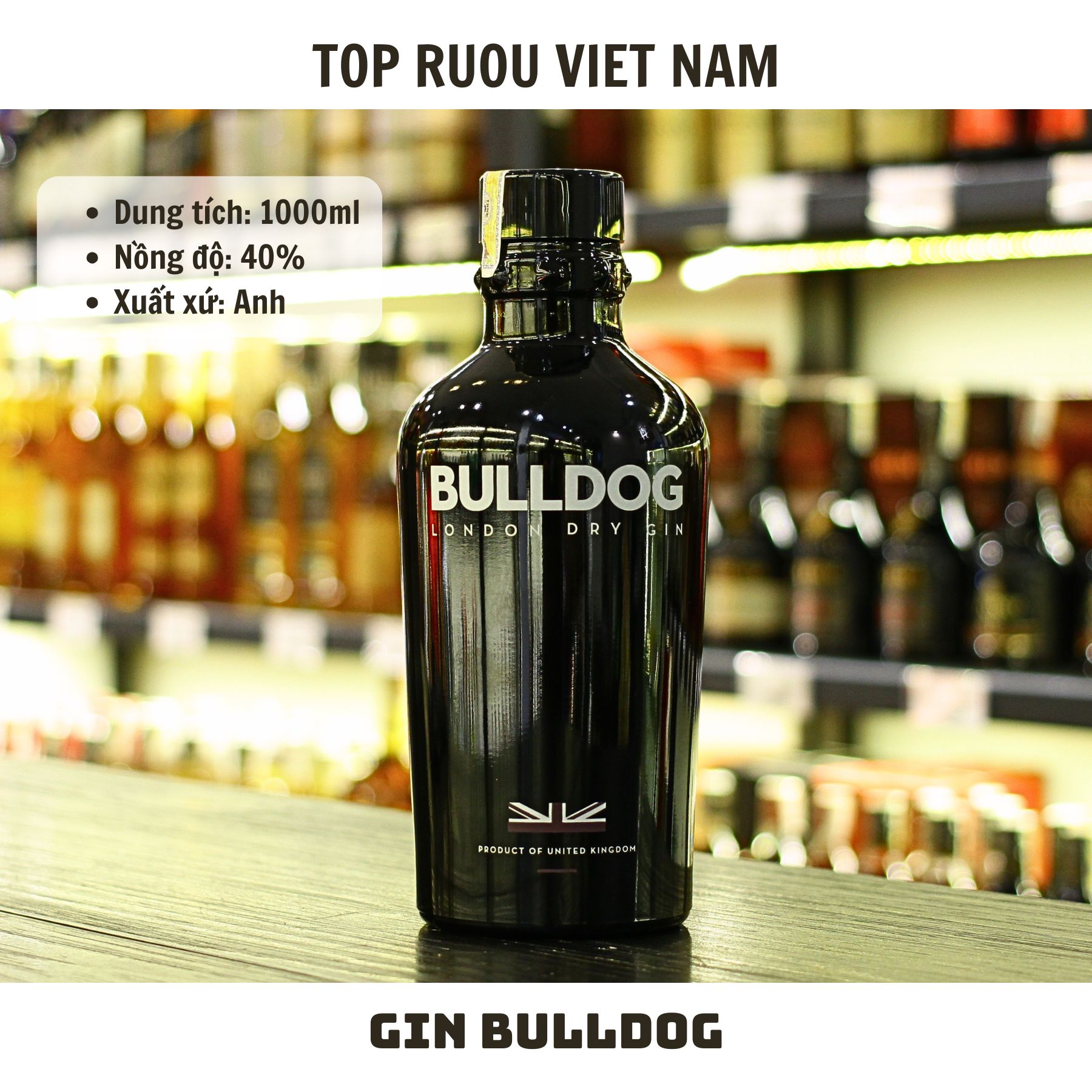 Gin Bulldog - 1000ml - 40% - Anh