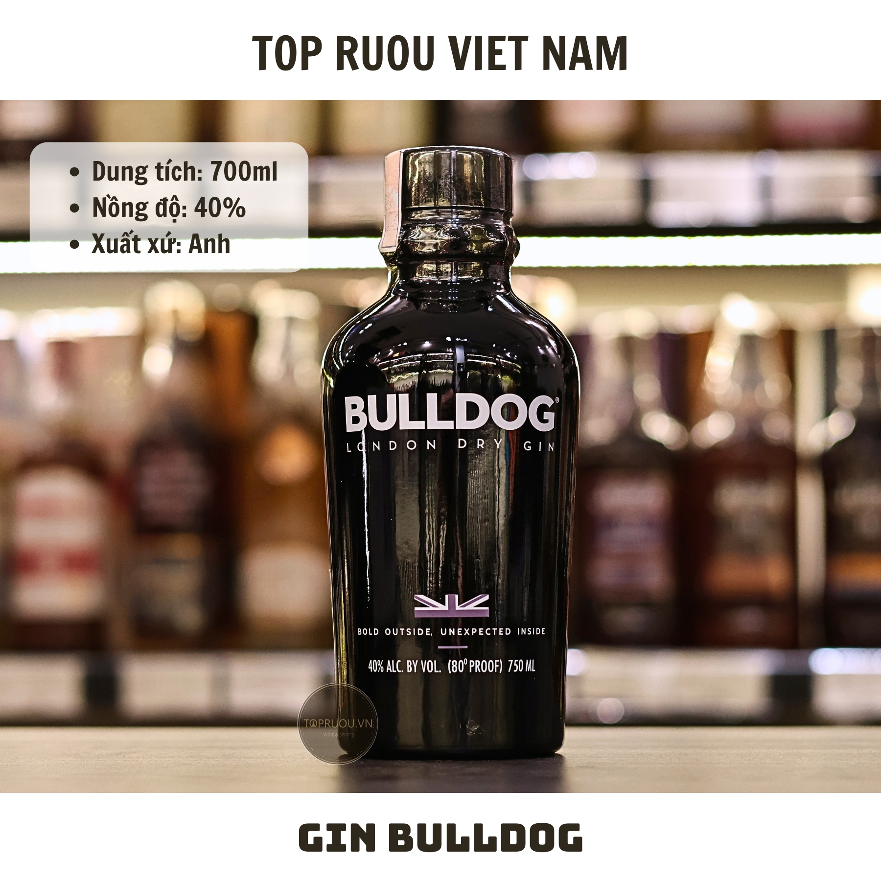 Gin Bulldog - 700ml - 40% - Anh