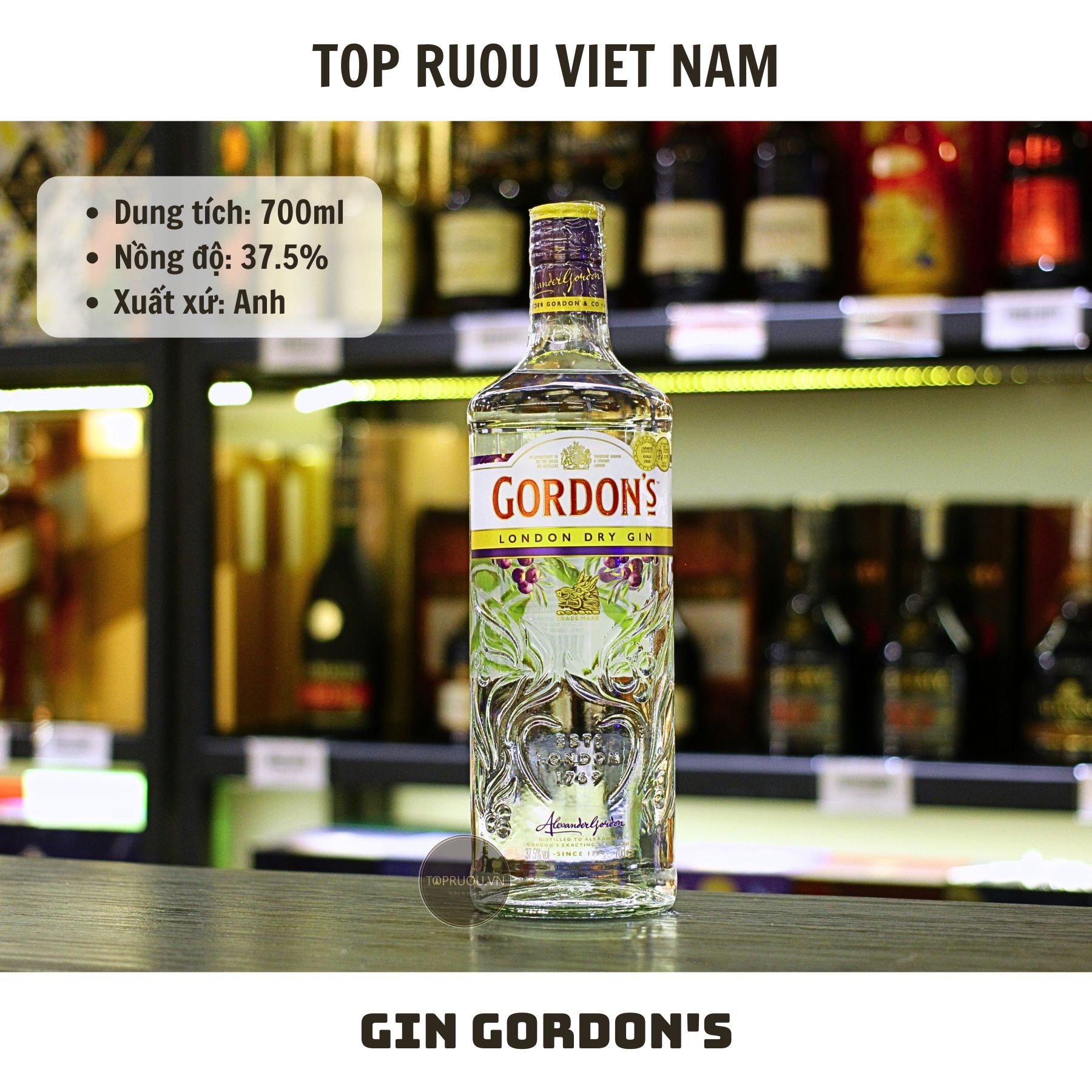 Gin Gordon's - 700ml - 37.5% - Scotland