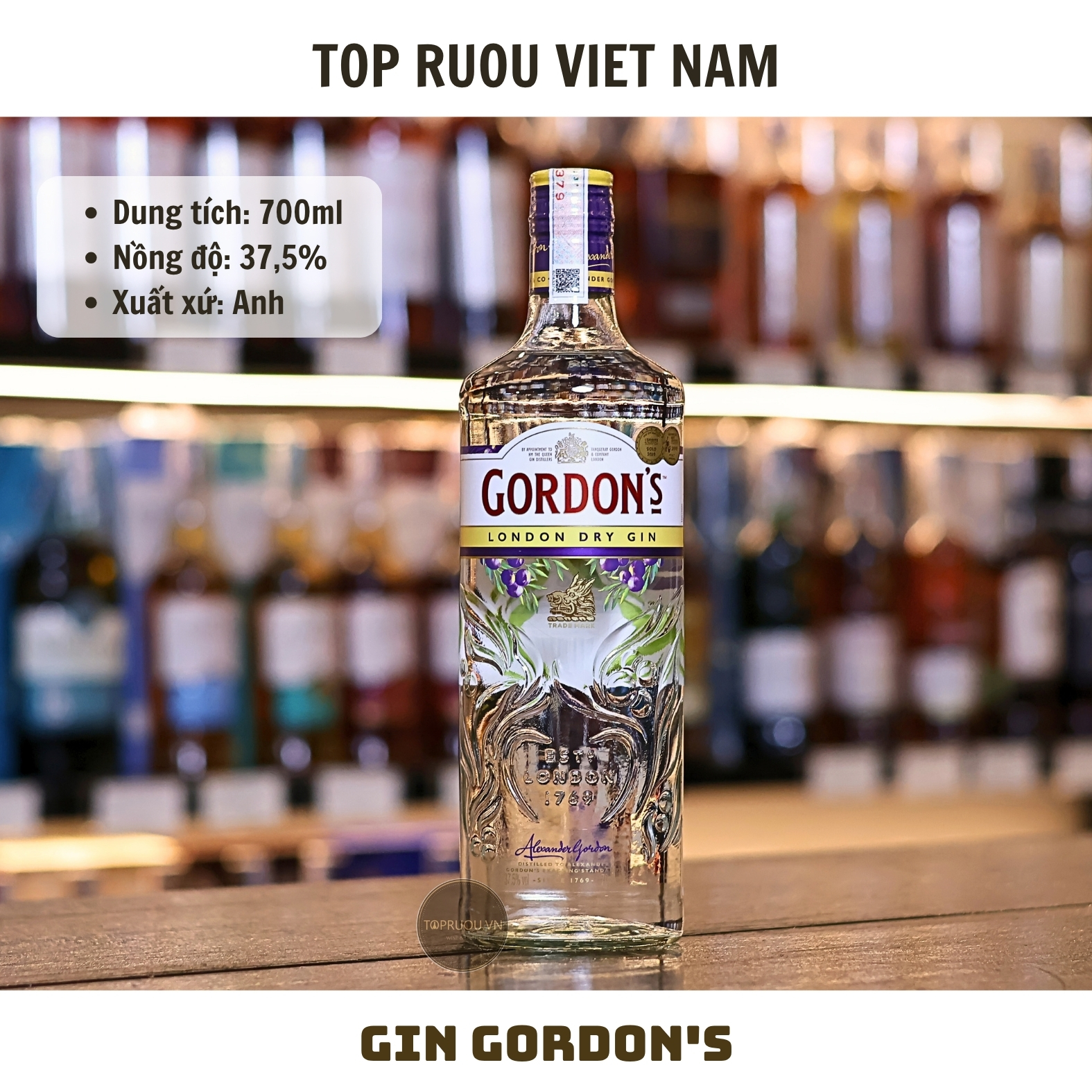 Gin Gordon's - 700ml - 37.5% - Scotland