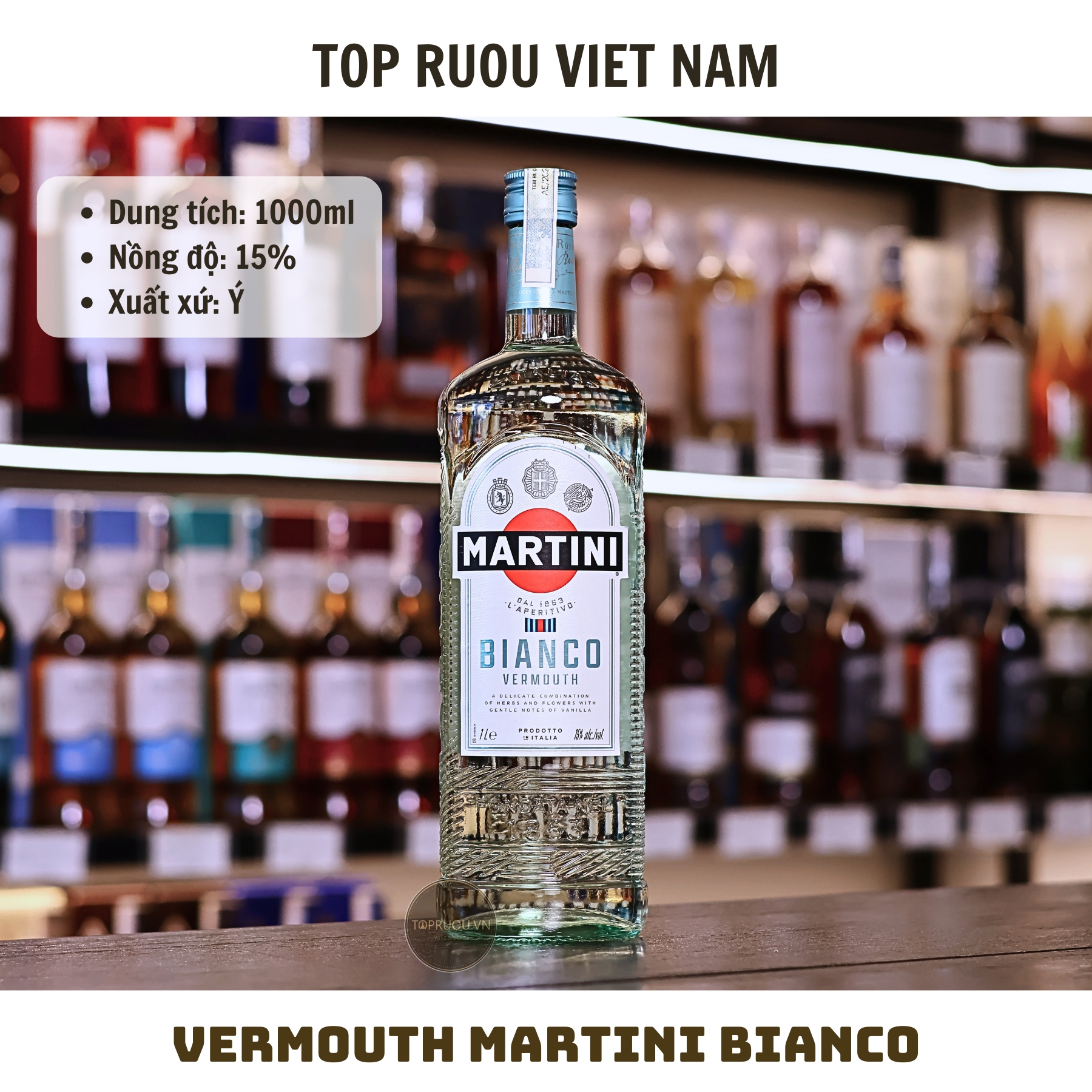 Vermouth Martini Bianco - 1000ml - 15% - Italia