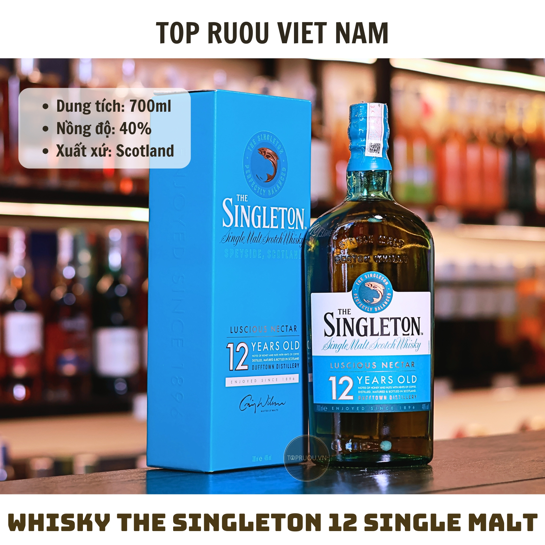 Whisky The Singleton 12 Single Malt - 700ml - 40% - Scotland