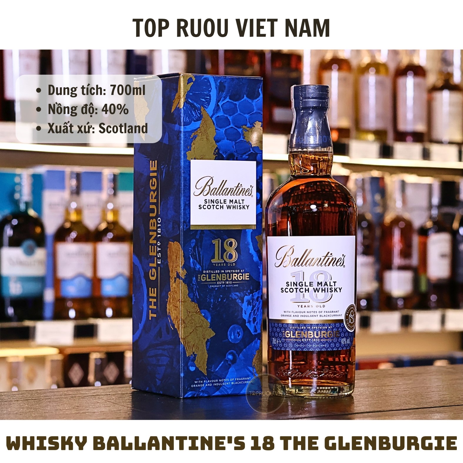 Whisky Ballantine's 18 The Glenburgie - 700ml - 40% - Scotland