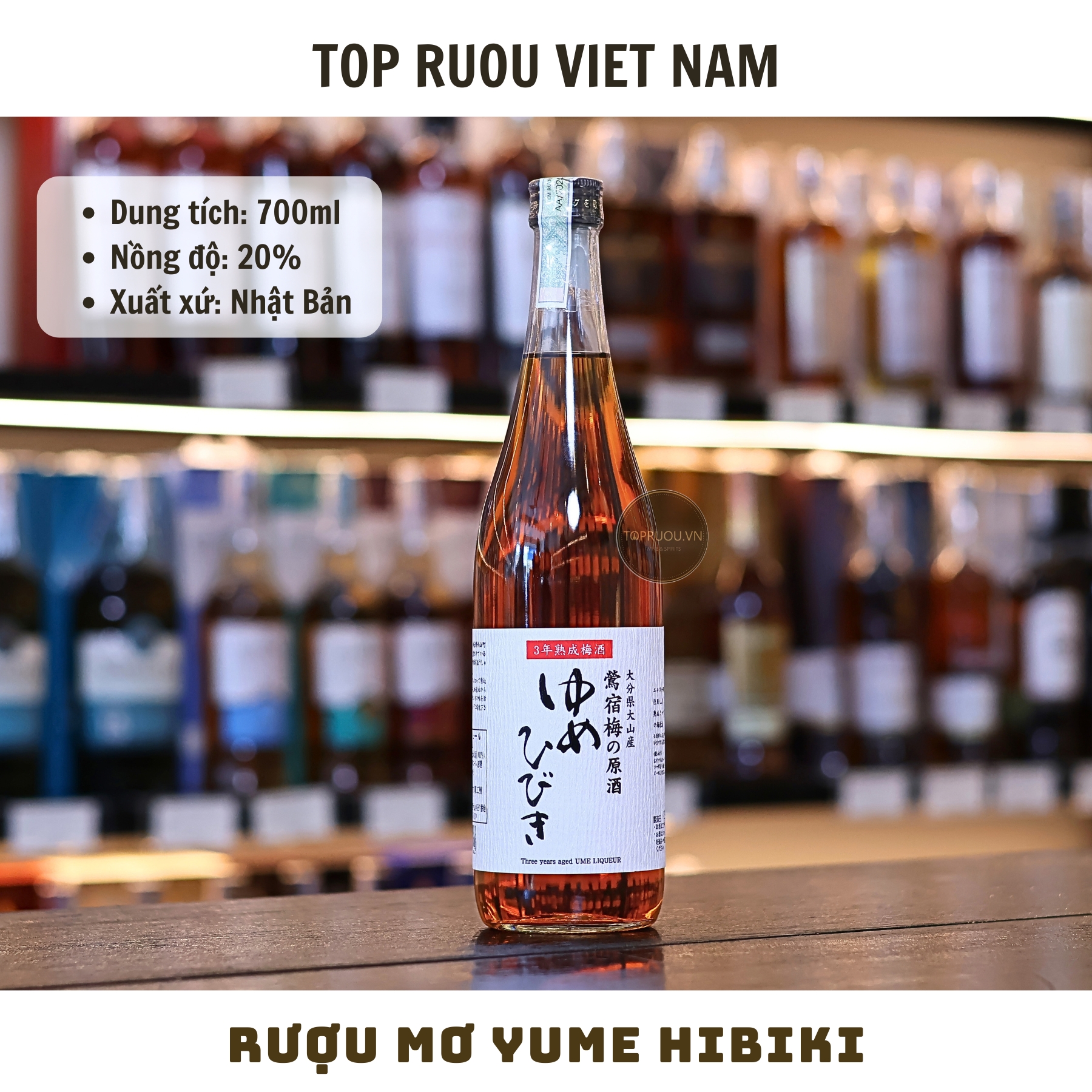 Rượu Mơ Yume Hibiki - 720ml - 20% - Nhật Bản