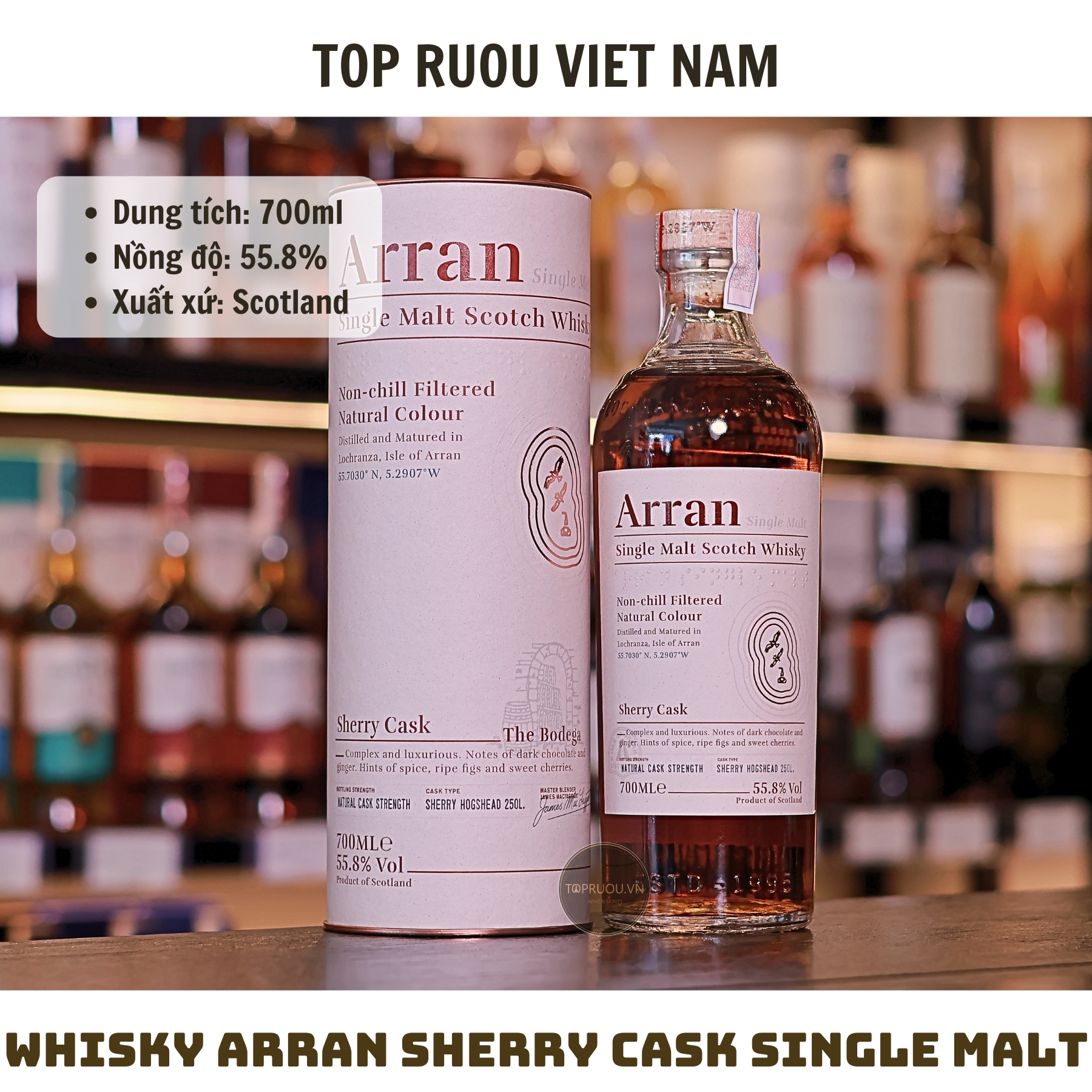 Whisky Arran Sherry Cask Single Malt - 700ml - 55,8% - Scotland