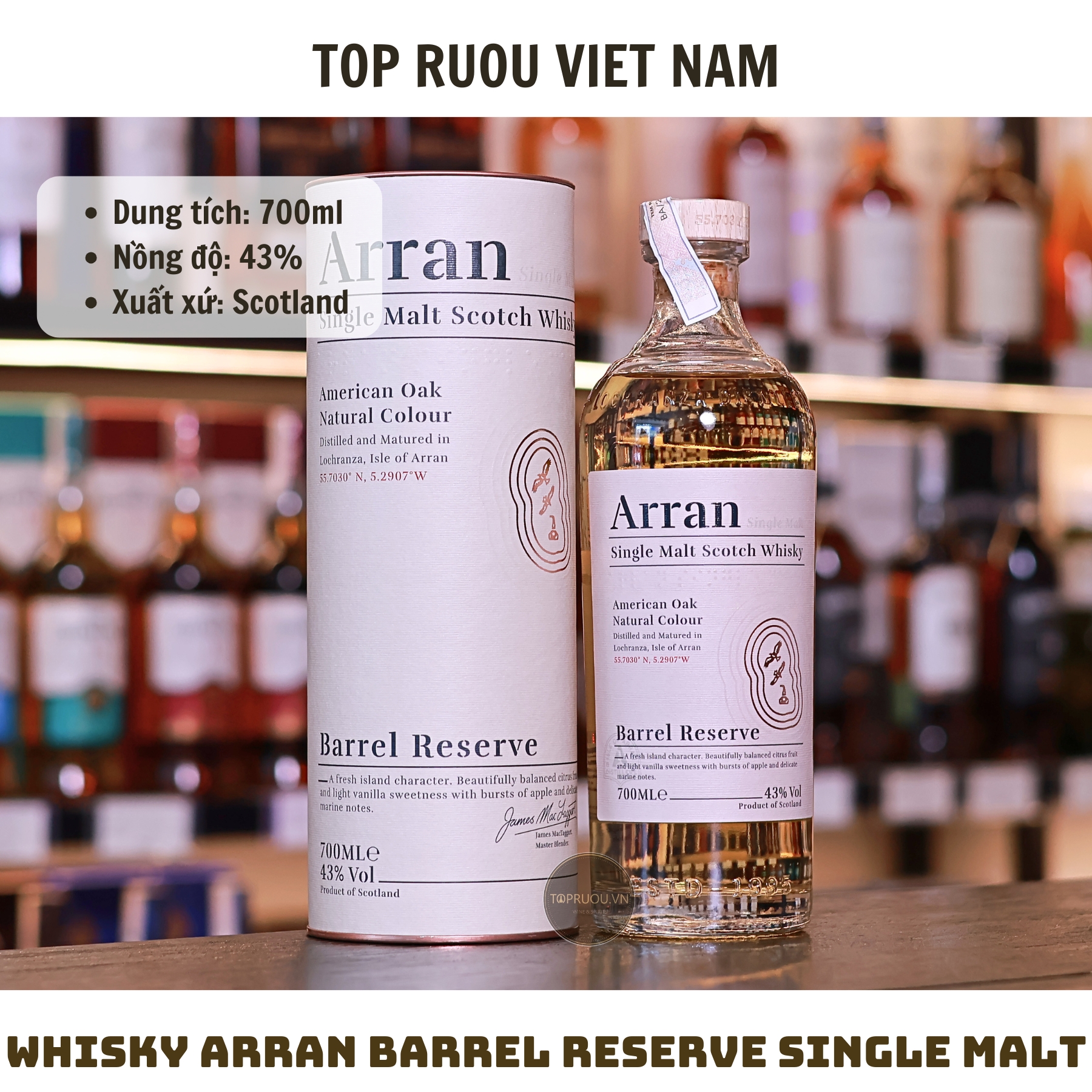 Whisky Arran Barrel Reserve Single Malt - 700ml - 43% - Scotland