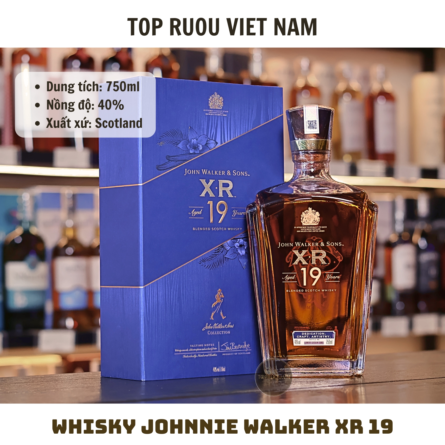 Whisky Johnnie Walker XR 19 - 750ml - 40% - Scotland