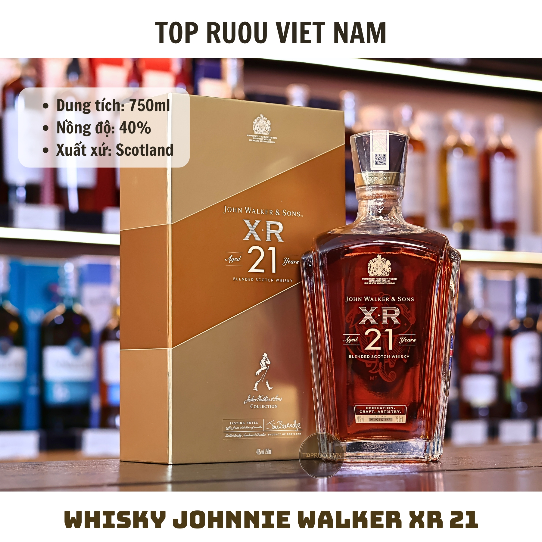 Whisky Johnnie Walker XR 21 - 750ml - 40% - Scotland