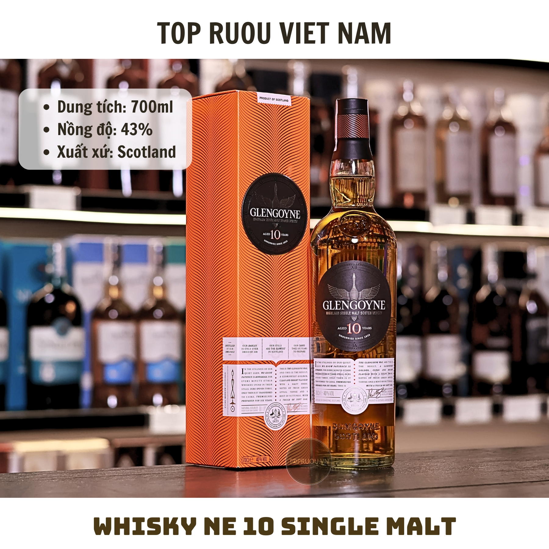 Whisky Glengoyne 10 Single Malt - 700ml - 40% - Scotland