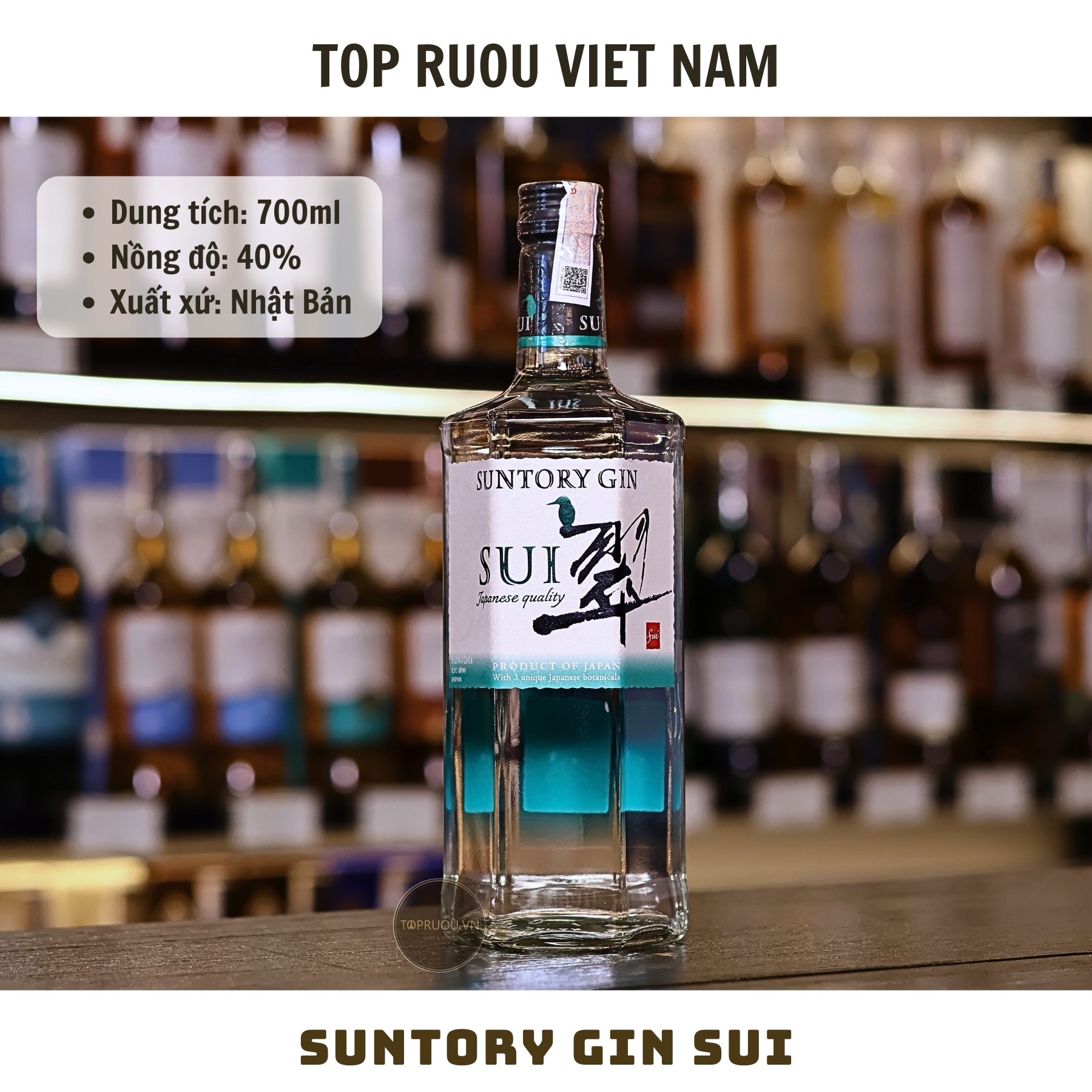 Gin Suntory Sui - 700ml - 40% - Nhật Bản