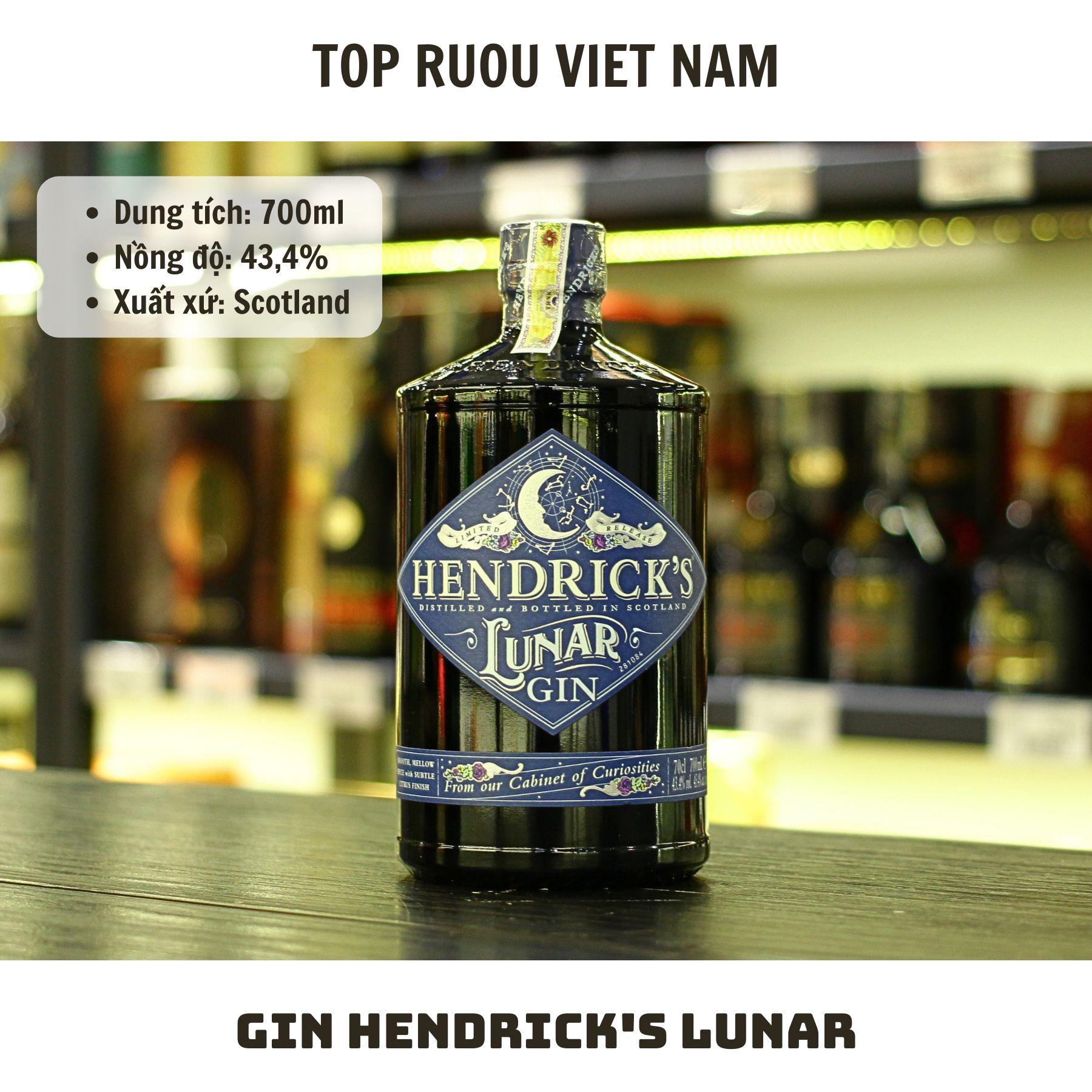 Gin Hendrick's Lunar 700ml - 43,4% - Scotland