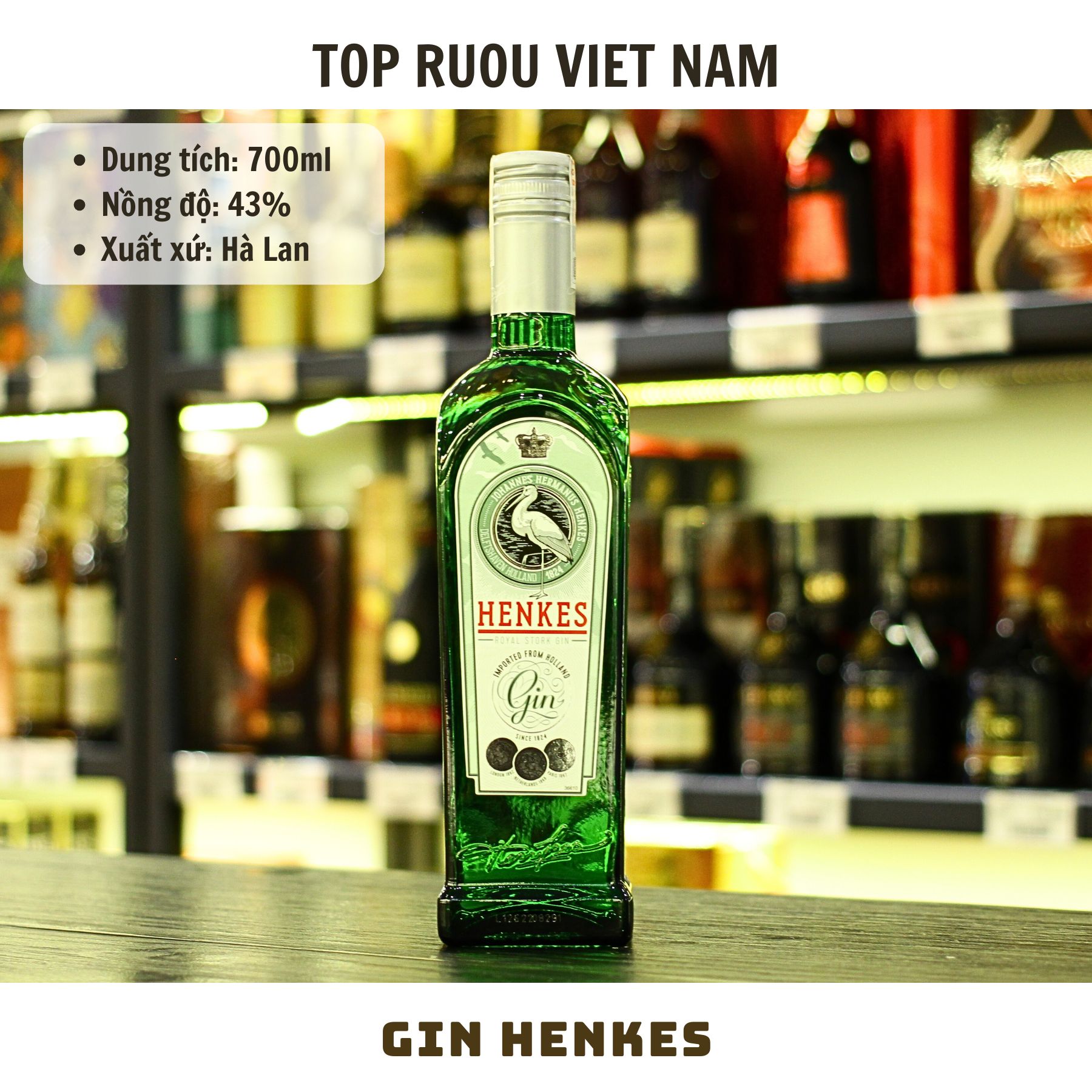 Gin Henkes 700ml - 43% - Anh