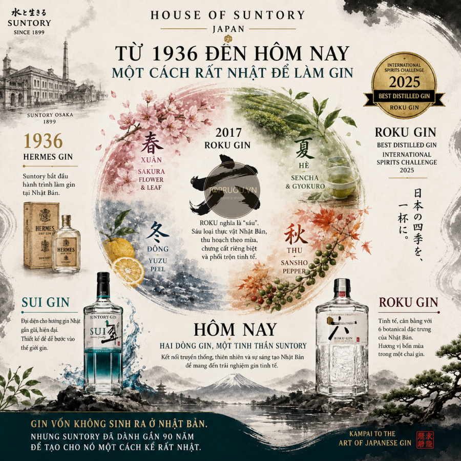 Gin Suntory Sui - 700ml - 40% - Nhật Bản
