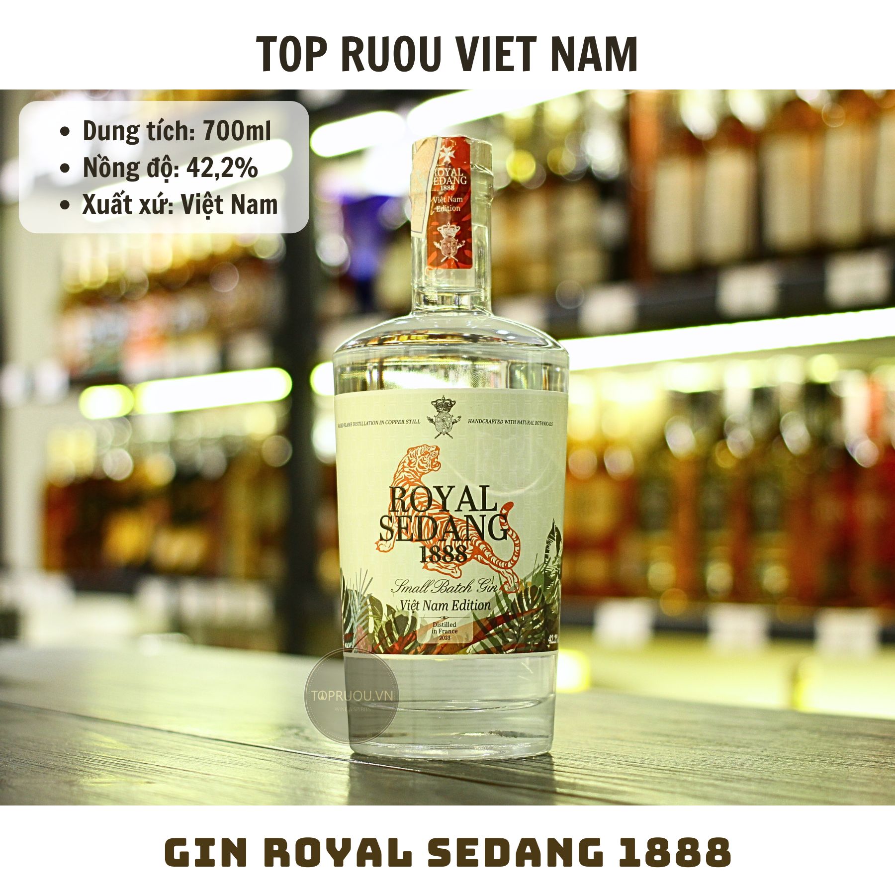Gin Royal Sedang 1888 - 500ml - 42,2% - Việt Nam