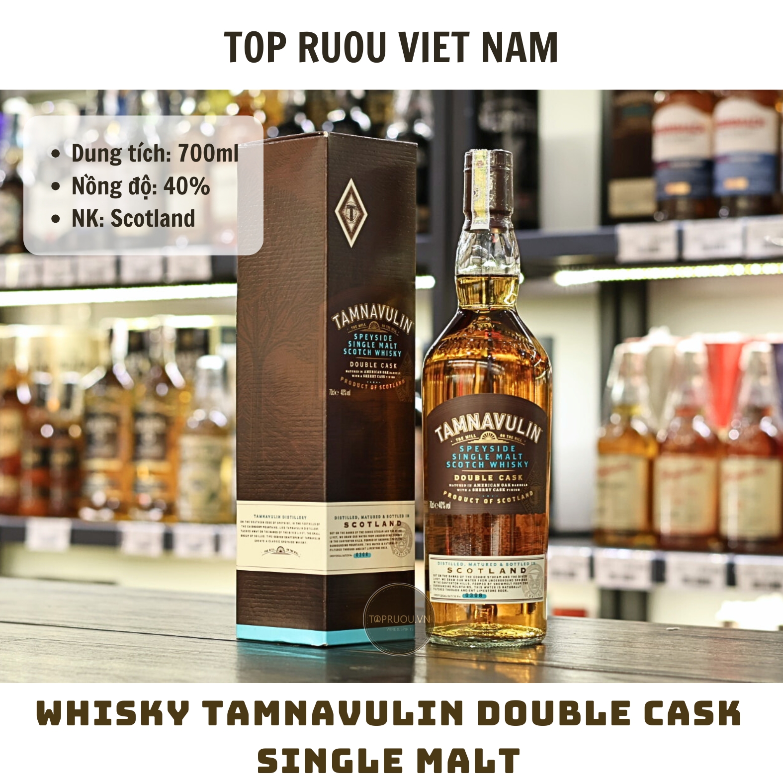 Whisky Tamnavulin Double Cask Single Malt - 700ml - 40% - Scotland