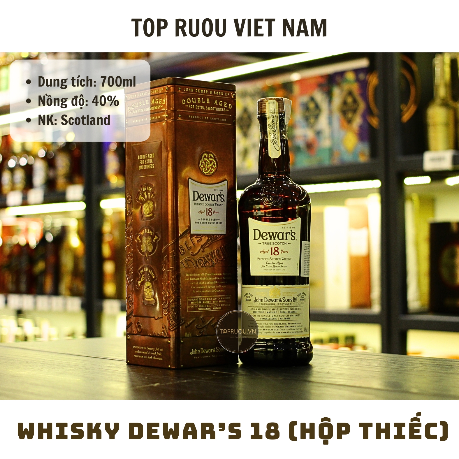 Whisky Dewar's 18 Years - 700ml - 40% - Scotland