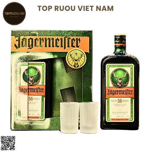 Hộp Quà Jagermeister Limited (Kèm 2 Ly Mini) - 700ml - 35% - Đức