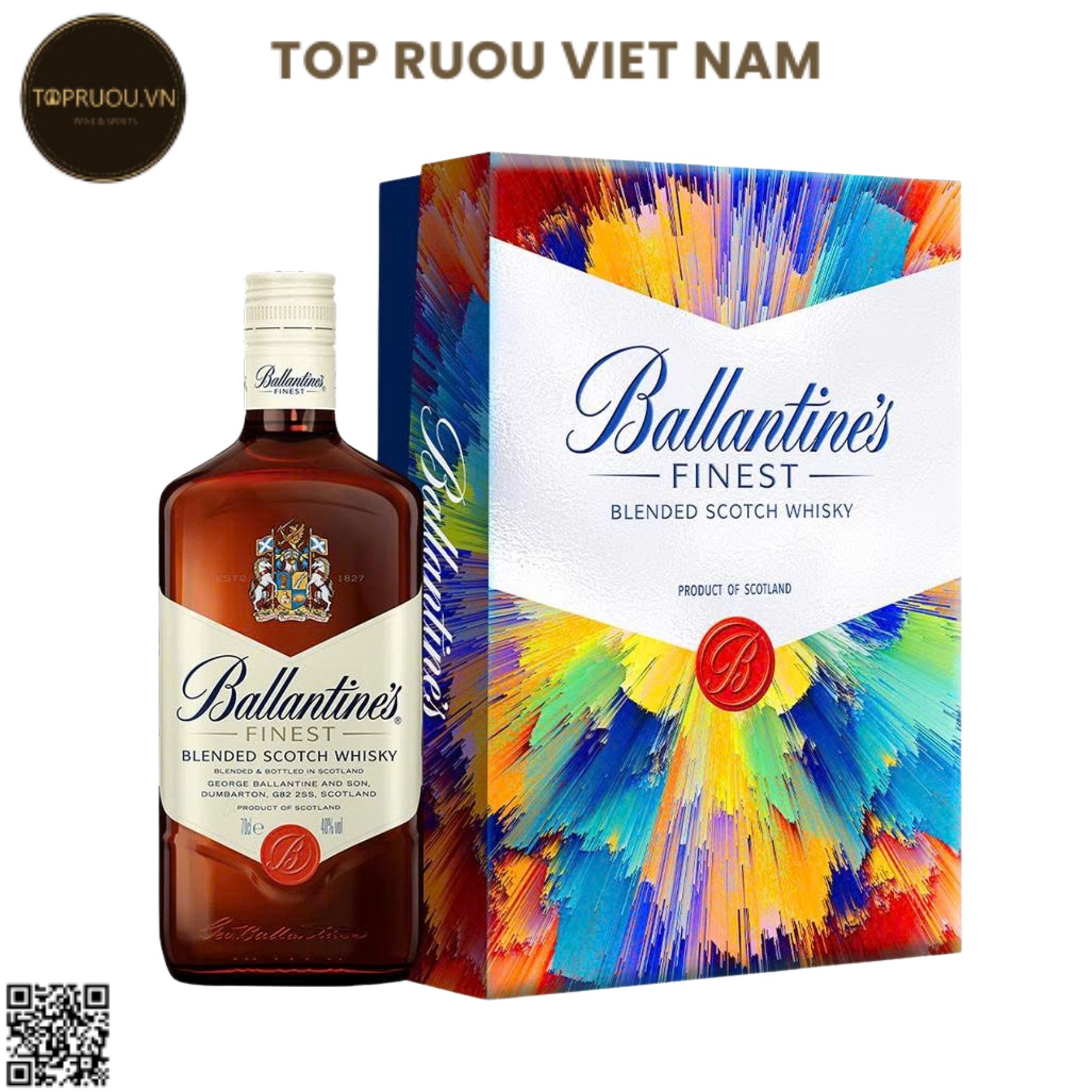 Hộp Qùa Ballantines Finest F26 - 700ml - 40% - Scotland