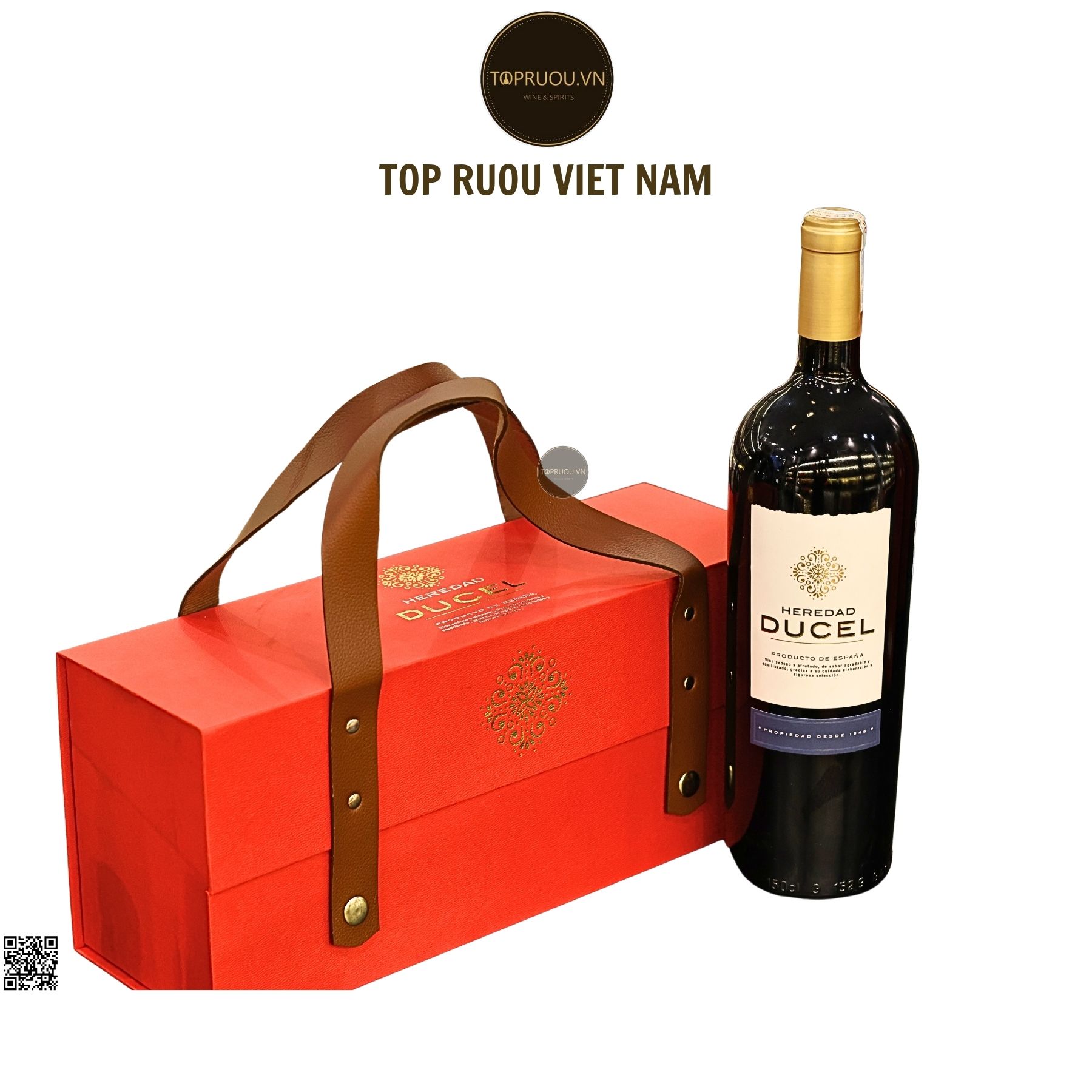 Hộp Quà Rượu Vang Tết Heredad Ducel - Tây Ban Nha - 13,5% - Tempranillo - 1500ml