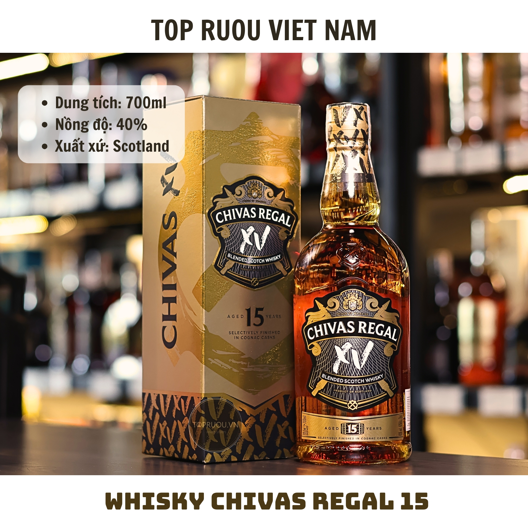 Whisky Chivas Regal 15 - 700ml - 40% - Scotland