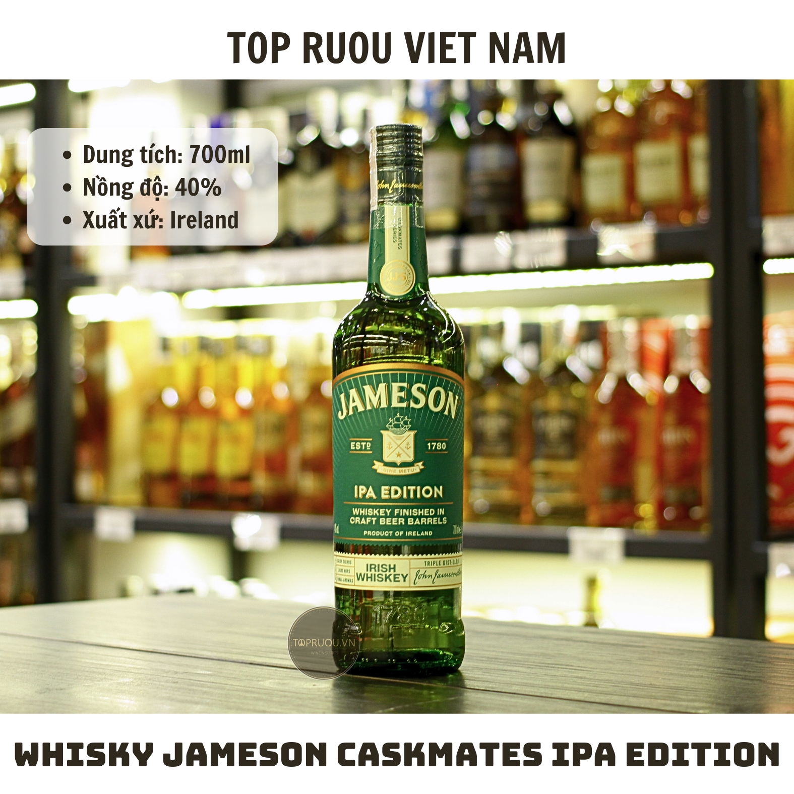 Whisky Jameson Caskmates IPA Edition - 700ml - 40% - Ireland