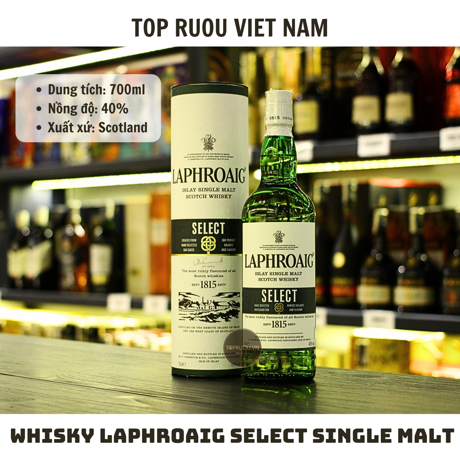 Whisky Laphroaig Select 700ml - 40% - Scotland
