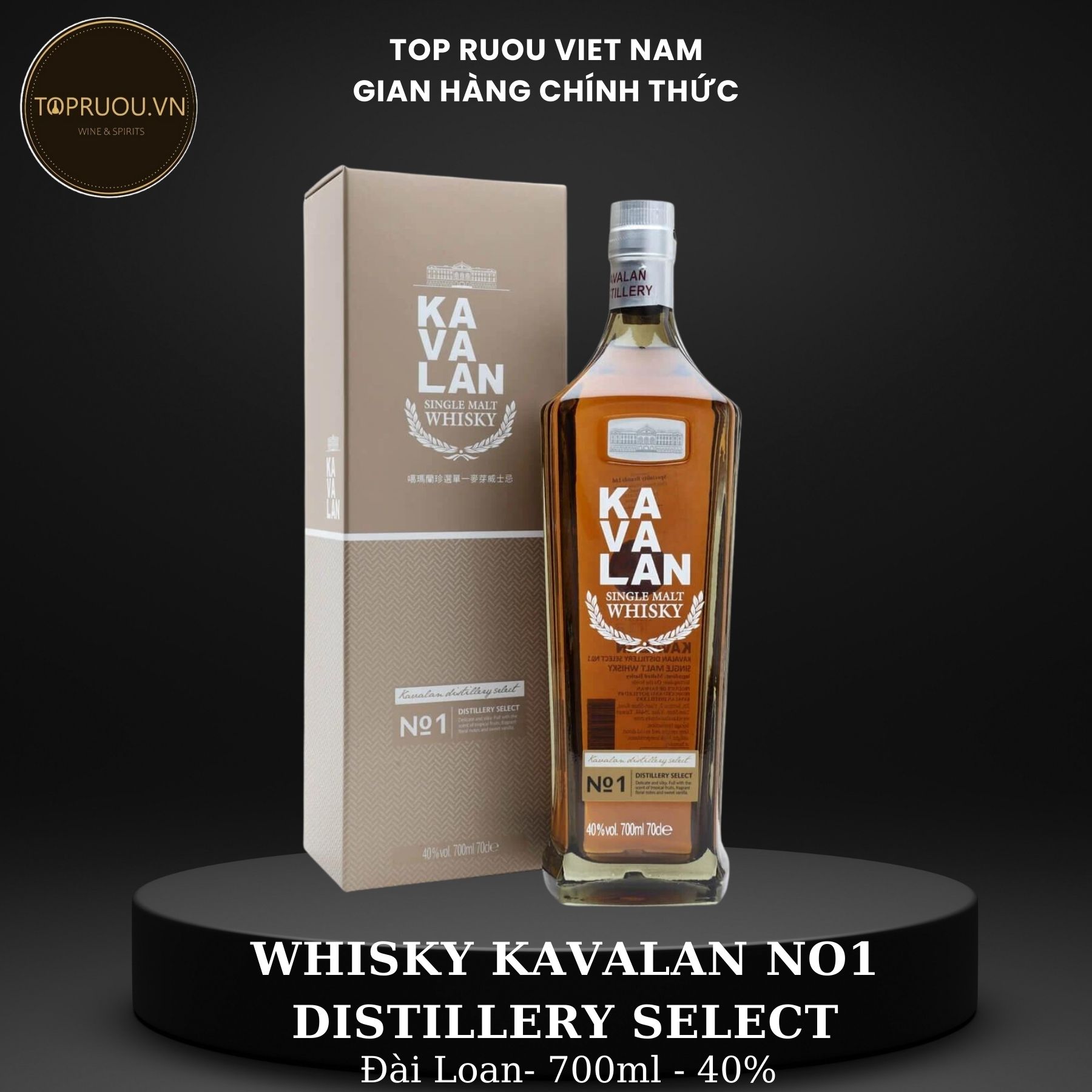 Whisky Kavalan No.1 Distillery Select - 700ml - 40% - Đài Loan