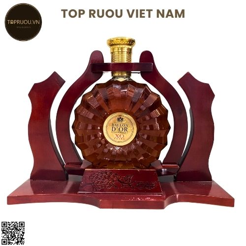 Kệ Gỗ Brandy XO Ballon D'or Extra - 3000ml - 40% - Pháp