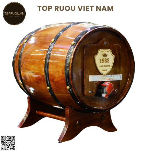 Kệ Gỗ Vang Trống  Louis Martine   3000ml - 13,5% - Pháp