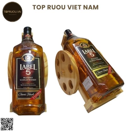 Kệ Gỗ Pháo Label 5 - 1500ml - 40% - Scotland