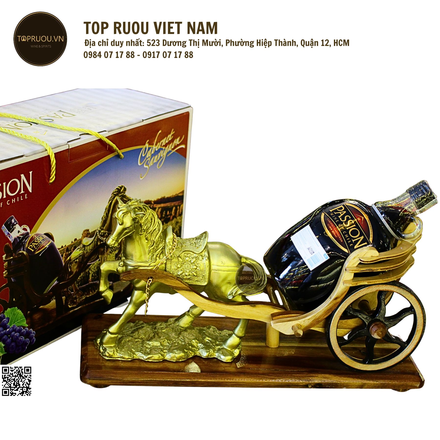 Kệ Ngựa Rượu Vang Passion - Chile - Cabernet Sauvignon - 13,5% - 1500ml